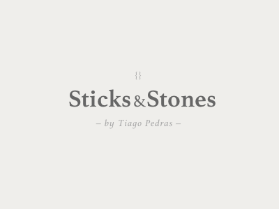 Sticks & Stones ampersand athelas brackets