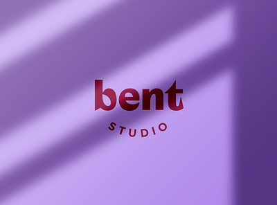 Bent Studio Logo branding colourful logo personal branding pop purple shadow shadow play