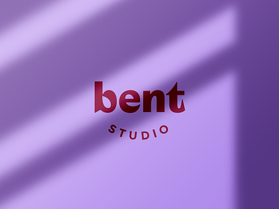 Bent Studio Logo branding colourful logo personal branding pop purple shadow shadow play