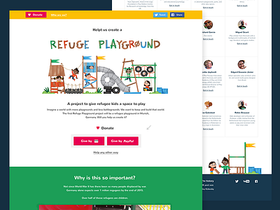 Refuge Playground card colorful donate help kids mayment pay play primary colors support