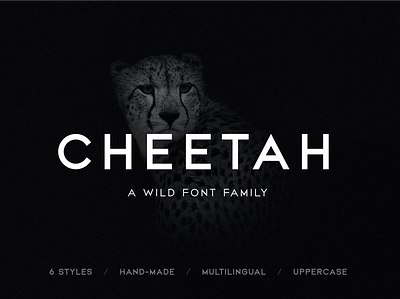 CHEETAH Sans Serif Font Family all caps bold branding cheetah custom custom type download font font design font family hand made letters logo sans serif strong type typeface typography uppercase wild