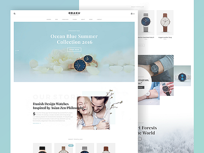 Obaku Website Concept bk concept denmark luxury obaku order redesign shop store ui ux watch website