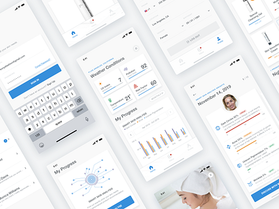 My Skin Fitness - iOS App ai app artificialintelligence beauty fitness health interaction ios medical mobile mobile app mobile ui product product design sketch skin skincare ui ux