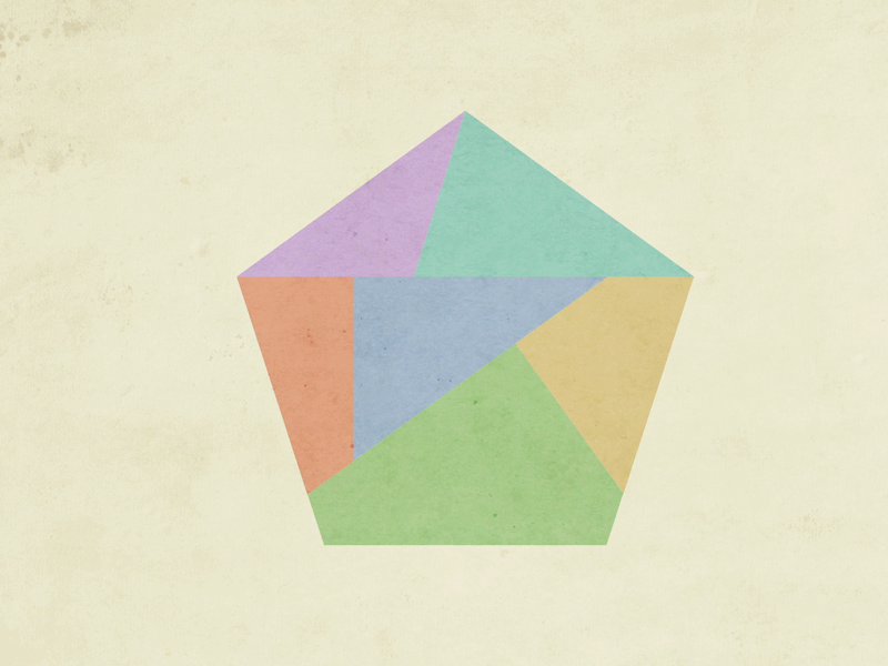 Square to Pentagon animation geometry vector