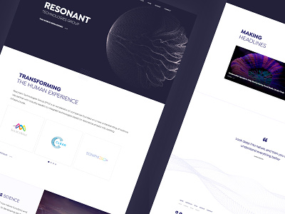 Resonant Technology Group - rtg.io clean illustration interaction design responsive technology ux web design webflow