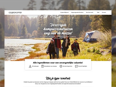 Geardropper - Travel Website - Webflow camping clean covid 19 responsive travel travel agency ux web design webflow