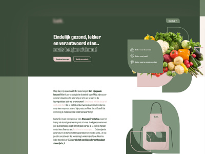 Health Food App - Landing Page clean food food app responsive ux uxdesign web design webflow website