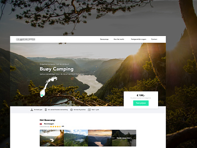 Geardropper - Camping Website - Webflow camping clean responsive travel travelling ux web design webflow website