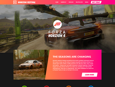 Forza Horizon 4 -- Web festival microsoft videogame web design xbox