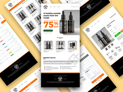 The Refinery Shoppe Online Store Page Design 3d modeling 3d product design graphic design landing page landing page concept landing page design landing page ui landing pages logo design online shopping product design rendering shopping basket shopping cart ui ux uidesign web design webdesign