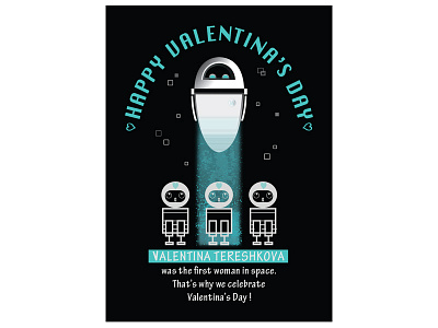 Happy Valentine's Day card cosmonaut devices graphic design happy valentines day heart in love love poster space spaceship valentine valentine day