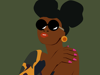 Afro Puff adobe adobe ilustrator design girl illustration illustrator