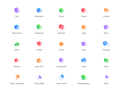 Icon Glass design flat glass glassmorphism icon icon design icon set icons menu ui vector