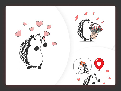 Hedgehog mascot for a flower shop "Hedgehog Flowers" branding design graphic design hedgehog illustration mascot roll up vector