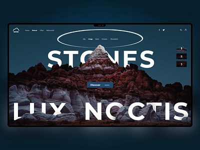 Lux Noctis design illustration logo minimal mountain typography ui ux web website