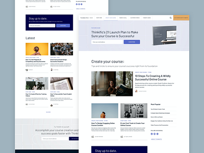 Thinkific Blog Redesign design ui ux web