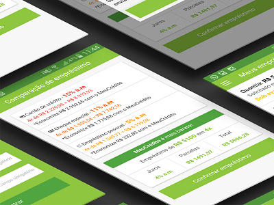 Meu Crédito App app credit fintech mobile app ui