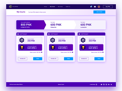 Kleros Court DApp - My Courts page