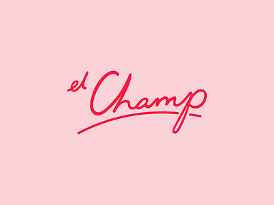El Champ Logo Design concept design logo typographic wip wordmark