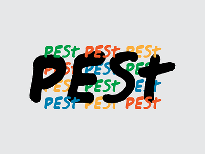 Pest handmade logo type typography wip