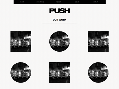 PUSH layout graphic grid modular shape web