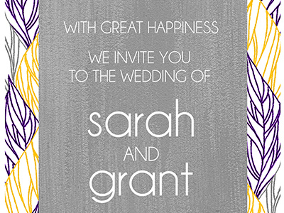 Custom Wedding Invitation graphic design illustration invitations stationery typography