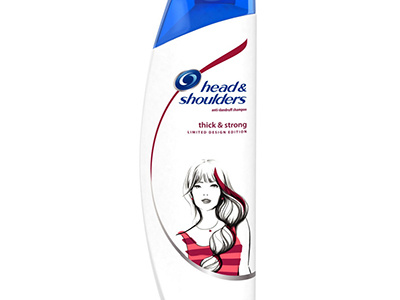 Head & Shoulders Limited Edition Shampoo Bottle hand drawing illustration packaging design vector illustration