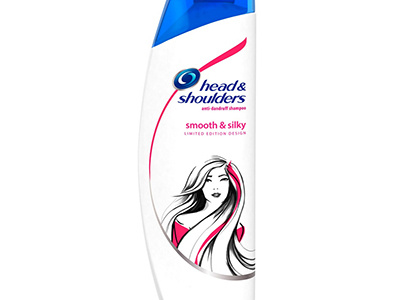 Head & Shoulders Limited Edition Shampoo Bottle hand drawing illustration packaging design vector illustration