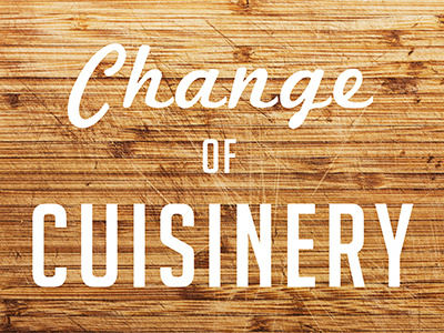 "Change of Cuisinery" Pitch Deck (Cover) art direction branding graphic design logo design photography pitch deck prop styling