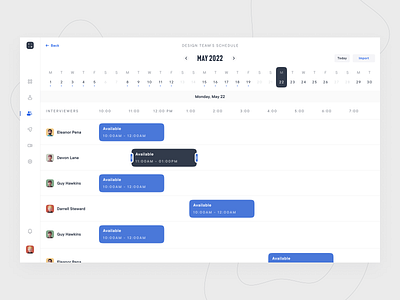 Schedule Calendar calendar dashboard schedule ui