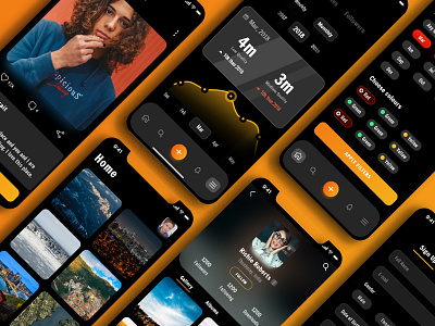 Clicks - A social network for Photographers comments dark theme dashboard design ios ios design mobile ui profile social app ui