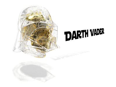 Darth Vader 3D illustration 3d 3d art 3d artist darthvader design gold graphic illustration starwars typography