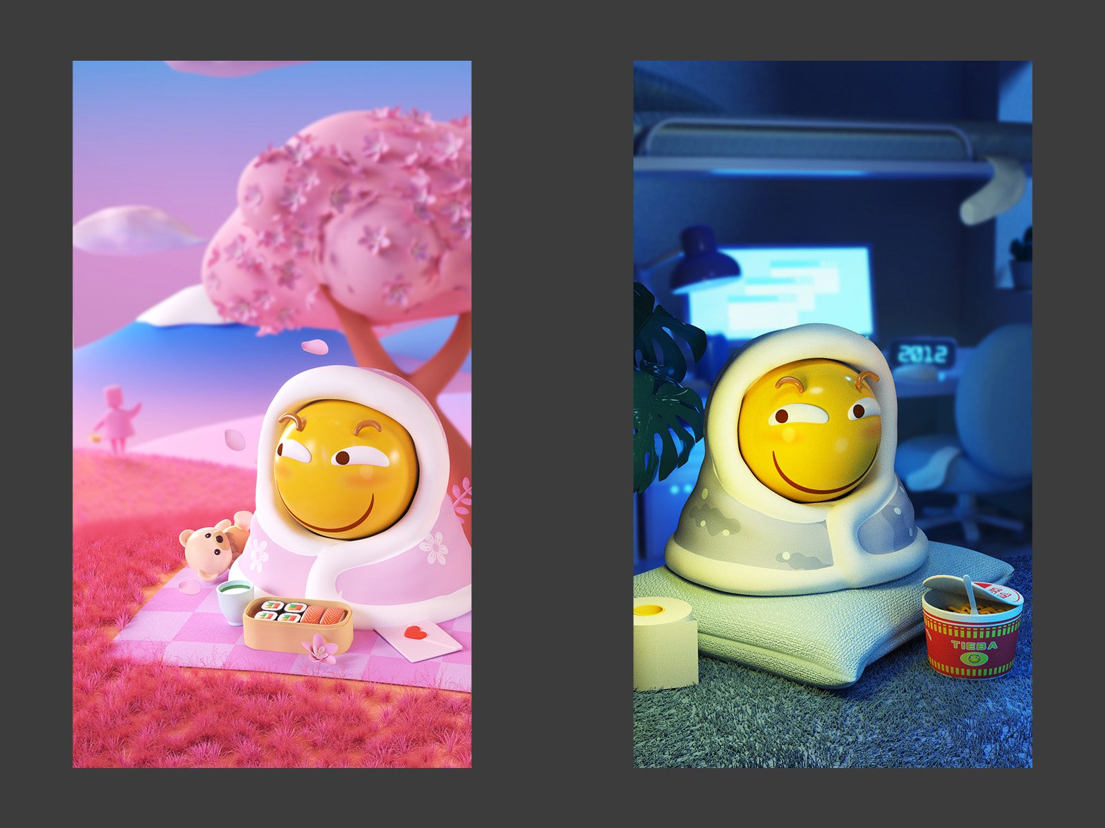 Funny cover quilt blind box Poster by RL on Dribbble