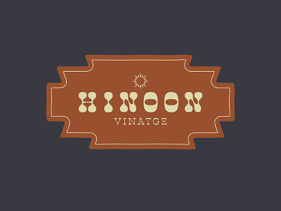 HiNoon Vinatge Logo 60s 70s branding clothing design high noon logo logo design vinatge western
