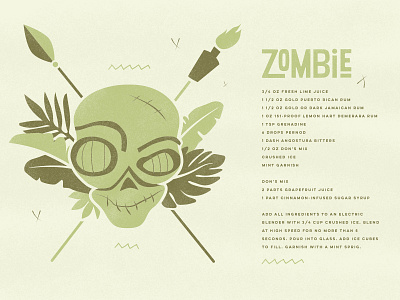Zombie Recipe design illustration vector