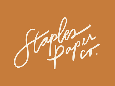 Staples Paper Company Logo design illustration lettering logo vector