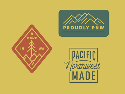 PNW badges design icon illustration logo vector