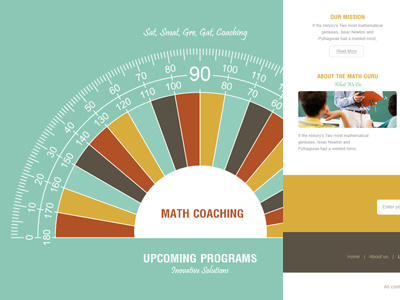 Math Guru Website Interface academy coaching interface learn math programs sat school template training university website