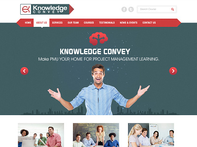 Knowledge Convey Website Interface consulting learning management pmu project