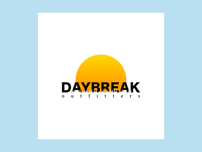 Daybreak Outfitters Logo daybreak grass logo logo design sunrise