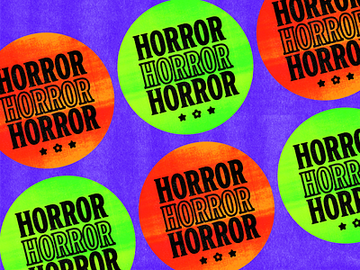Horror VHS Sticker design graphic design horror horror movies sticker design stickers type typography