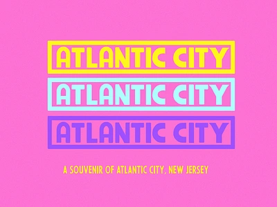 Atlantic City Ashtray Type branding design graphic design poster retro art retro design souvenir type typography vintage design