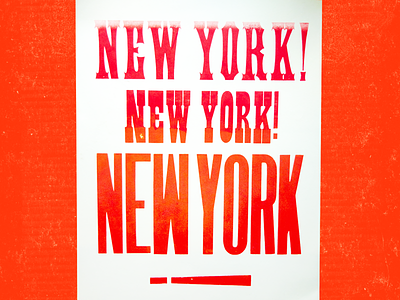 New York Letterpress Print design graphic design letterpress poster poster print print print making printmaking retro design type typography vintage design