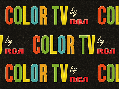 Color TV design graphic design motel retro design roadside america type typography vintage design