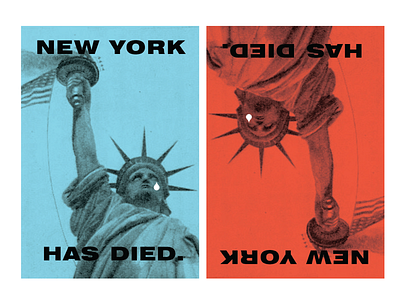 New York Has Died graphic design new york city poster poster art poster design