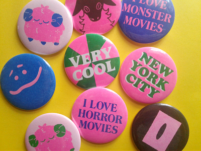 Riso Printed Buttons