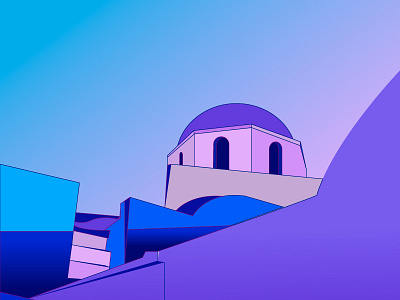 Purple View - First Post animation design flat illustration illustrator minimal type website