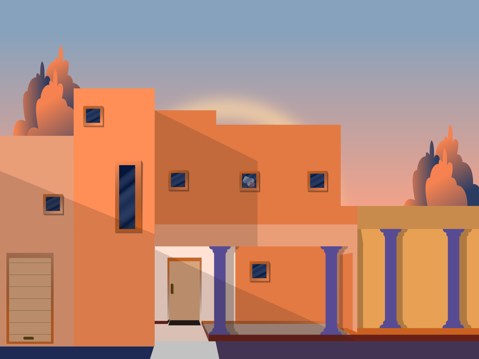 House Orange View by JJValdezBerroa on Dribbble