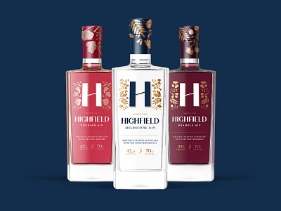 Highfield Gin Packaging & Branding bottle design bottle label branding gin ginbrand logo packaging packagingdesign