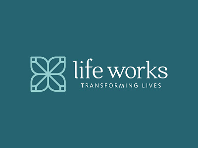 Life Works Logo brand identity branding design icon logo logo design typography vector